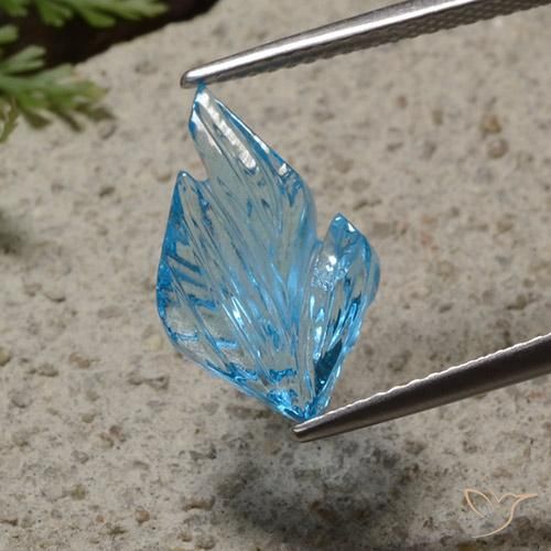 4.31ct طبيعي الأزرق السويسري توباز, فانسى, شفاف