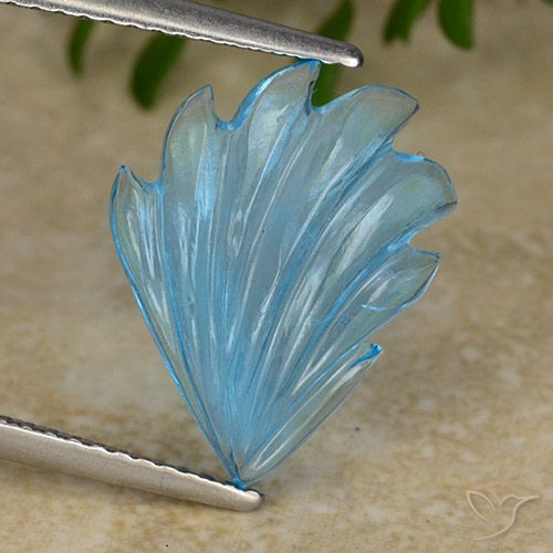 5.99ct طبيعي الأزرق السويسري توباز, قص وردة, شفاف