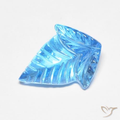 6.93ct طبيعي الأزرق السويسري توباز, فانسى, شفاف