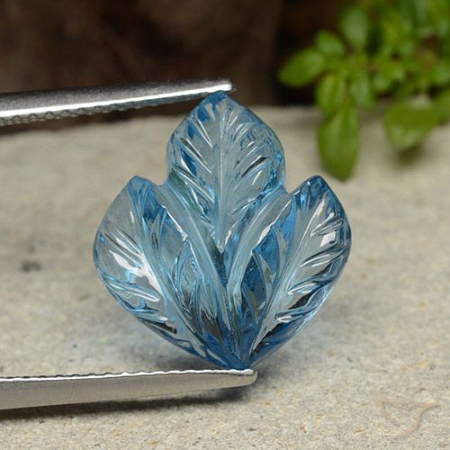 7.93ct طبيعي الأزرق السويسري توباز, قص وردة, شفاف