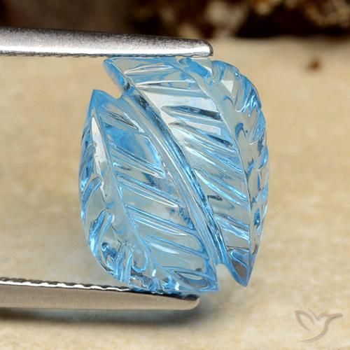 6.25ct طبيعي الأزرق السويسري توباز, فانسى, شفاف