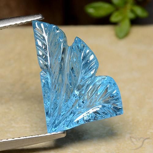 11.40ct طبيعي الأزرق السويسري توباز, فانسى, شفاف