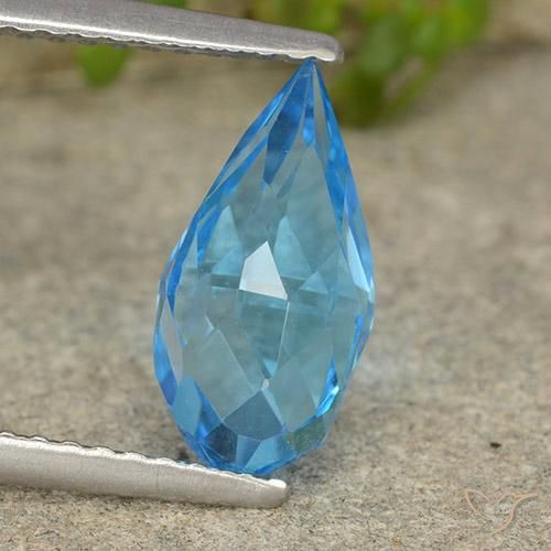 2.70ct طبيعي الأزرق السويسري توباز, بريوليت, VVS-VS