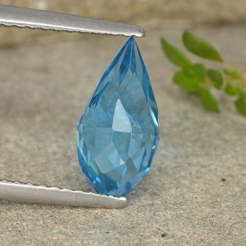 2.58ct طبيعي الأزرق السويسري توباز, بريوليت, VVS-VS