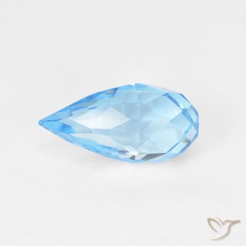 2.77ct طبيعي الأزرق السويسري توباز, بريوليت, VVS-VS