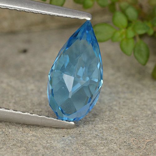 2.68ct طبيعي الأزرق السويسري توباز, بريوليت, VVS-VS