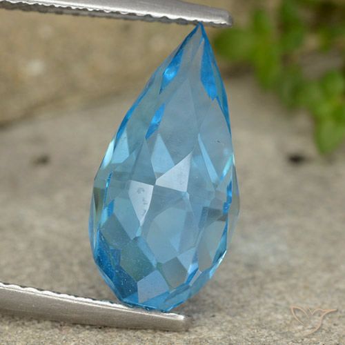 6.52ct طبيعي الأزرق السويسري توباز, بريوليت, VVS-VS