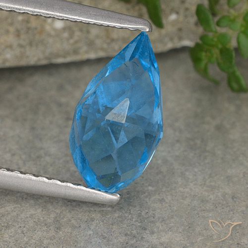 2.67ct طبيعي الأزرق السويسري توباز, بريوليت, VVS-VS