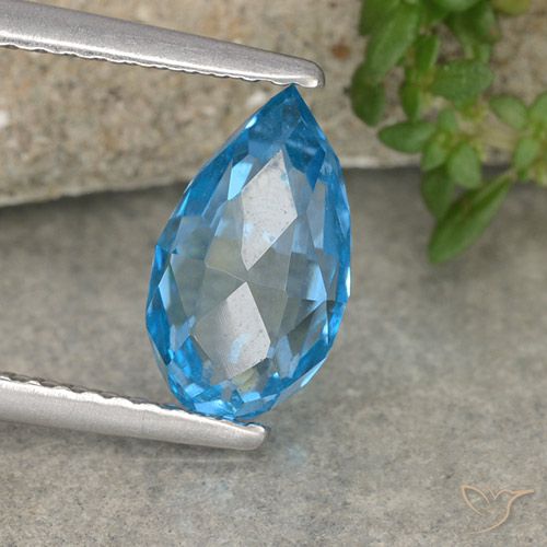 3.59ct طبيعي الأزرق السويسري توباز, بريوليت, VVS-VS