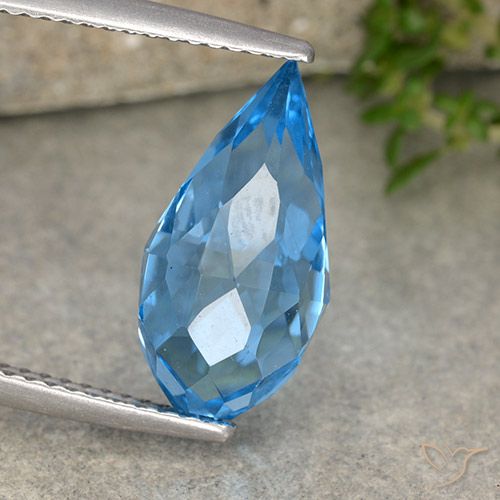 2.71ct طبيعي الأزرق السويسري توباز, بريوليت, VVS-VS