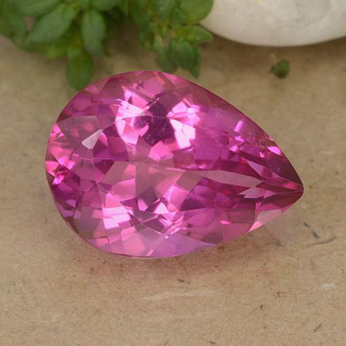 6.73ct طبيعي وردى داكن-متوسط توباز, شكل الكمثرى, VVS-VS