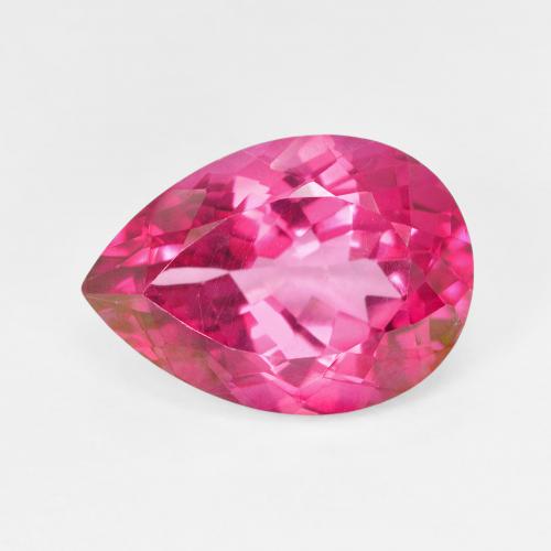 7.23ct طبيعي وردي فاقع توباز, شكل الكمثرى, VVS-VS