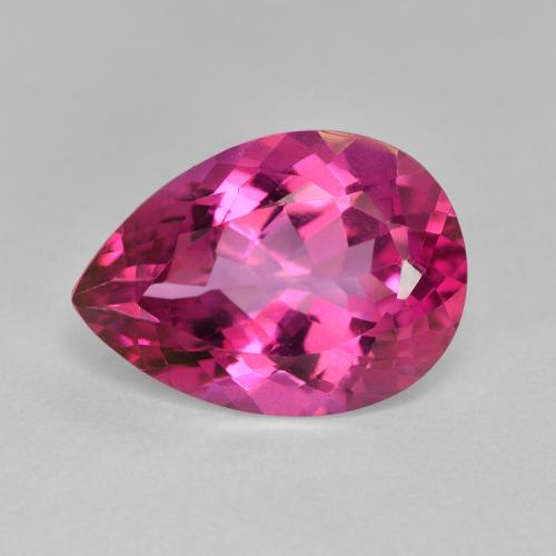 6.76ct طبيعي وردي فاقع توباز, شكل الكمثرى, VVS-VS