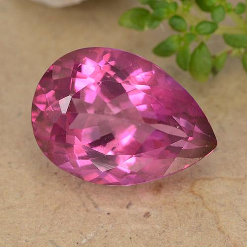 6.77ct طبيعي وردي فاقع توباز, شكل الكمثرى, VVS-VS