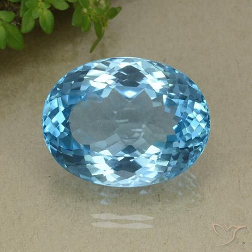 35.73ct طبيعي الأزرق السويسري توباز, بيضوي, VVS