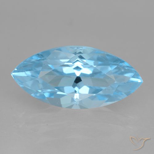 4.17ct طبيعي الأزرق السويسري توباز, ماركيز, قليلا جدا