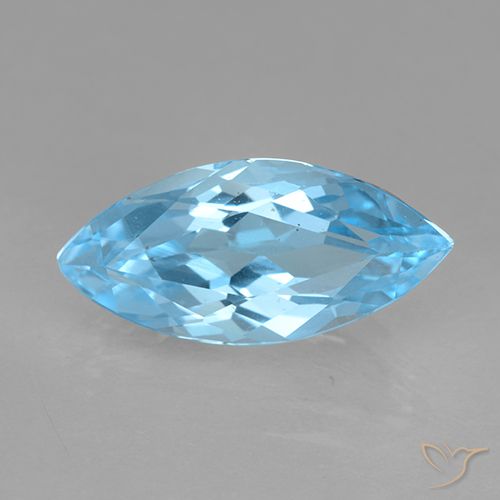3.70ct طبيعي أزرق سماوى توباز, ماركيز, VVS