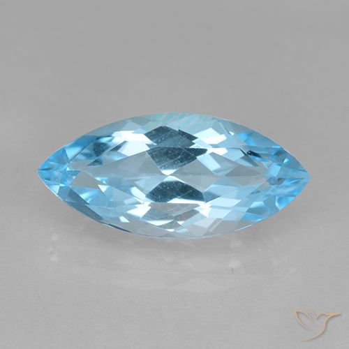 3.47ct طبيعي الأزرق السويسري توباز, ماركيز, VVS