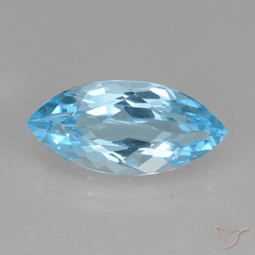 3.82ct طبيعي أزرق سماوى توباز, ماركيز, VVS-VS