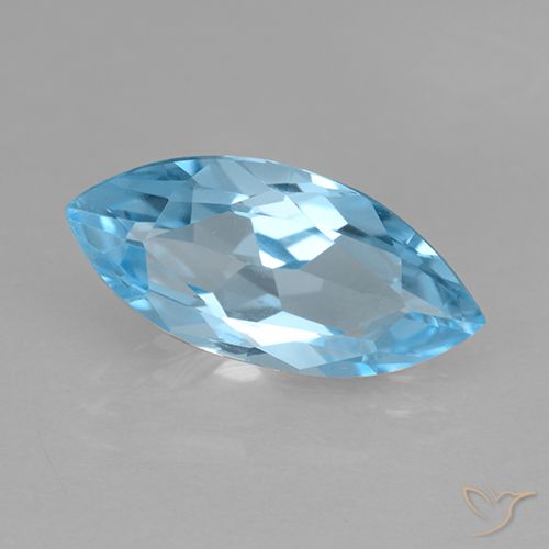 3.69ct طبيعي أزرق سماوى توباز, ماركيز, VVS-VS