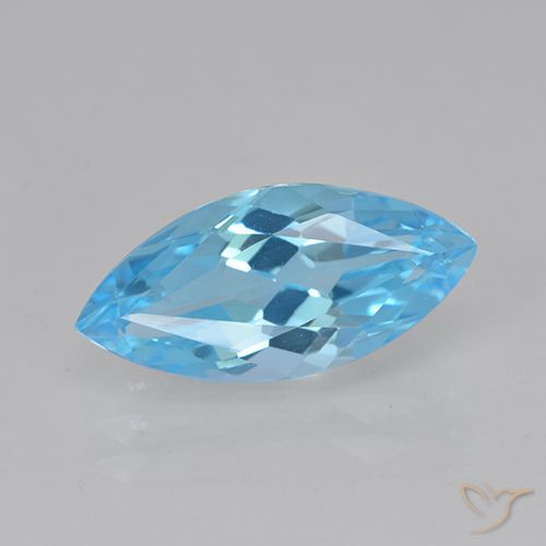 4.06ct طبيعي الأزرق السويسري توباز, ماركيز, VVS