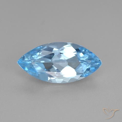 3.75ct طبيعي أزرق سماوى توباز, ماركيز, VVS-VS