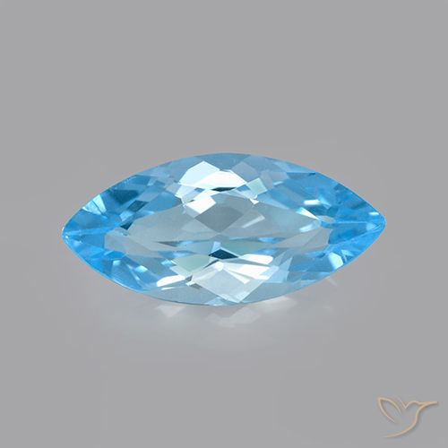 3.40ct طبيعي الأزرق السويسري توباز, ماركيز, VVS-VS