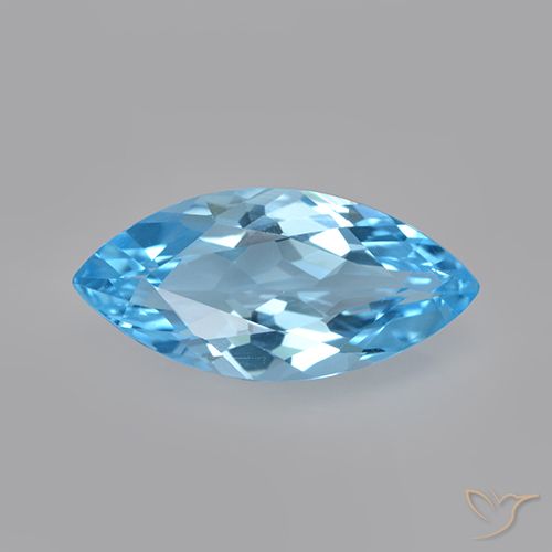 3.19ct طبيعي الأزرق السويسري توباز, ماركيز, VVS-VS