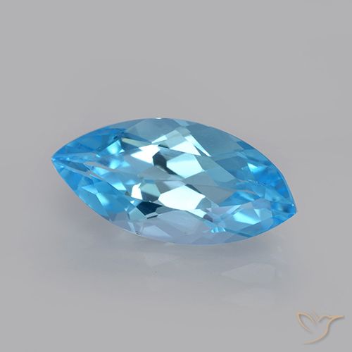 3.70ct طبيعي الأزرق السويسري توباز, ماركيز, VVS