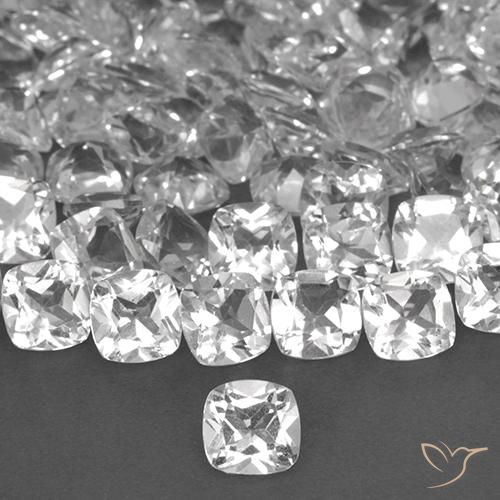 0.47ct طبيعي أبيض توباز, وسادة, VVS-VS