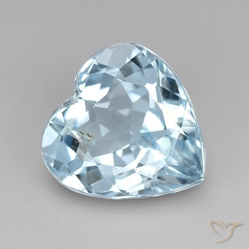 4.34ct طبيعي أزرق سماوى توباز, قلب, VVS-VS