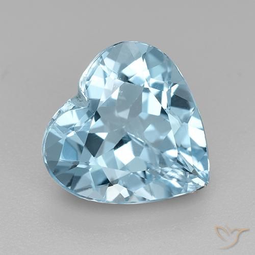 4.06ct طبيعي أزرق سماوى توباز, قلب, VVS-VS