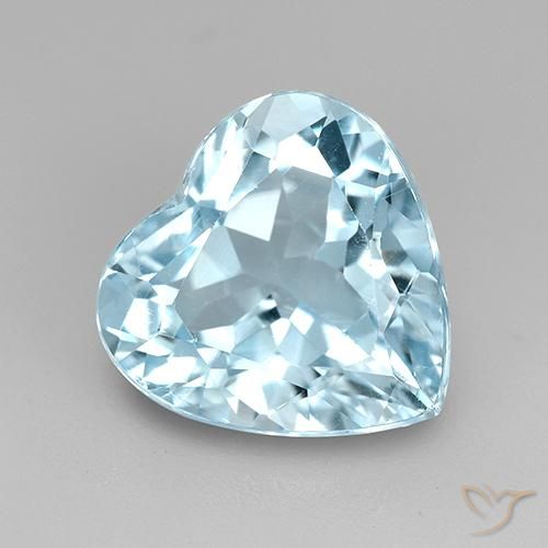 4.28ct طبيعي أزرق سماوى توباز, قلب, VVS-VS