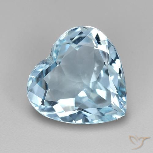 3.81ct طبيعي أزرق سماوى توباز, قلب, VVS-VS