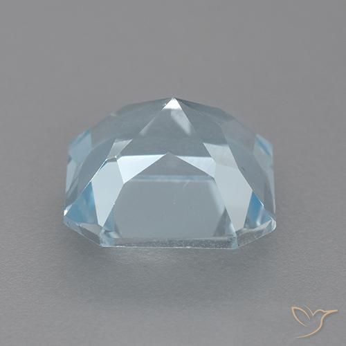 توباز أزرق سماوى طبيعي، ثمانى / قصة زمرد، 2.93 قيراط، VVS-VS