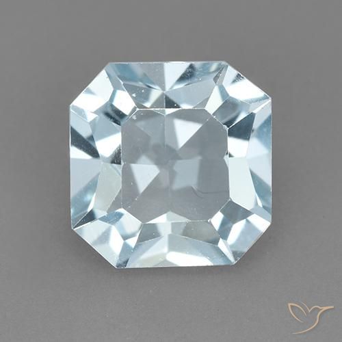 2.88ct طبيعي أزرق سماوى توباز, قص الزمرد, VVS-VS