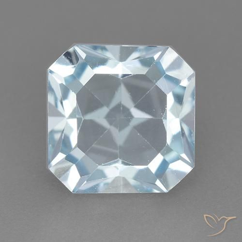 2.89ct طبيعي أزرق سماوى توباز, قص الزمرد, VVS