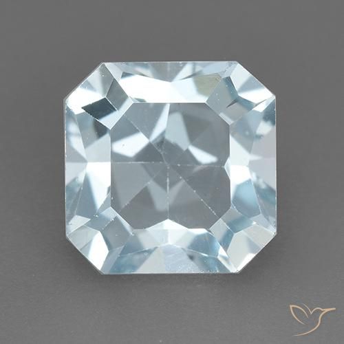 2.91ct طبيعي أزرق سماوى توباز, قص الزمرد, VVS-VS