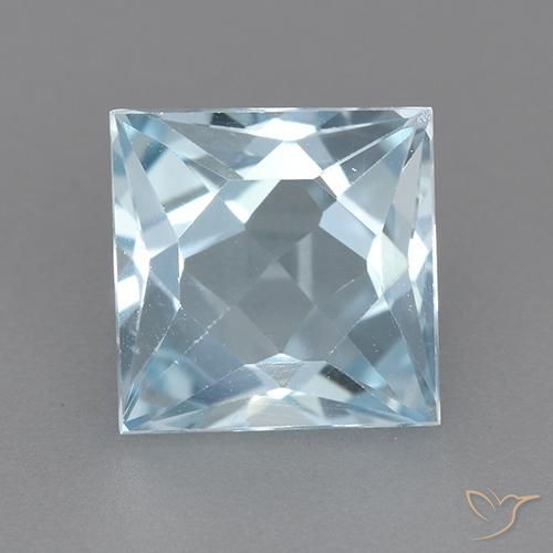 2.81ct طبيعي أزرق سماوى توباز, مربع, VVS-VS