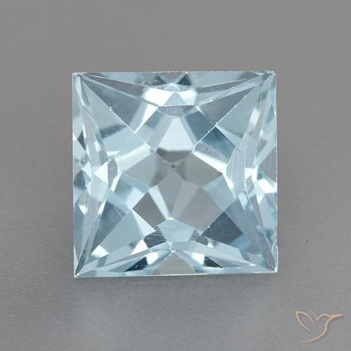 3.18ct طبيعي أزرق سماوى توباز, مربع, VVS-VS
