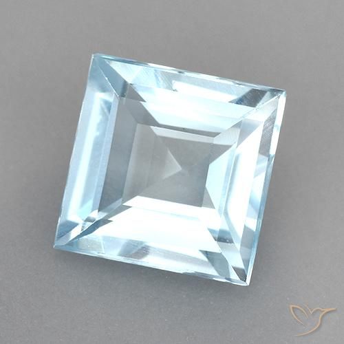 2.55ct طبيعي أزرق سماوى توباز, مربع, VVS