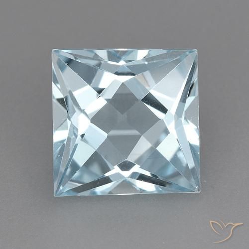 3.23ct طبيعي أزرق سماوى توباز, مربع, VVS