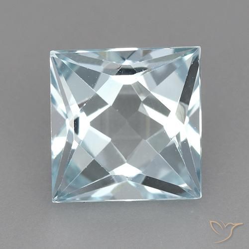 3.15ct طبيعي أزرق سماوى توباز, مربع, VVS