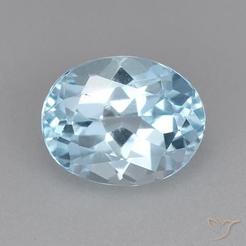 3.44ct طبيعي أزرق سماوى توباز, بيضوي, VVS-VS