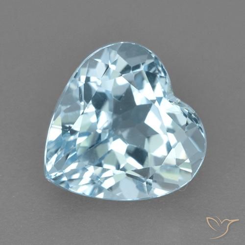3.98ct طبيعي أزرق سماوى توباز, قلب, VVS-VS
