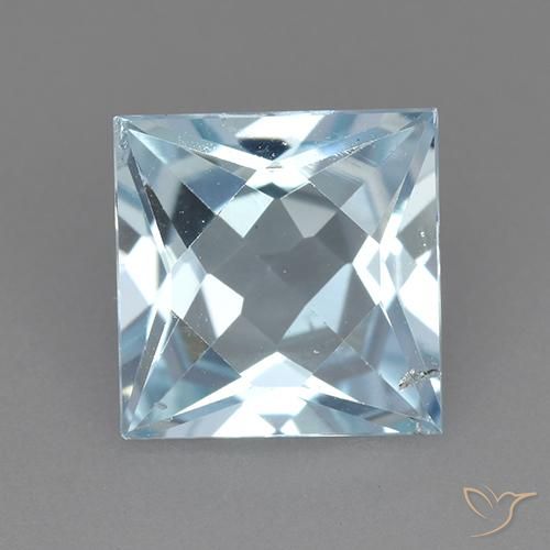 2.76ct طبيعي أزرق سماوى توباز, مربع, VVS-VS