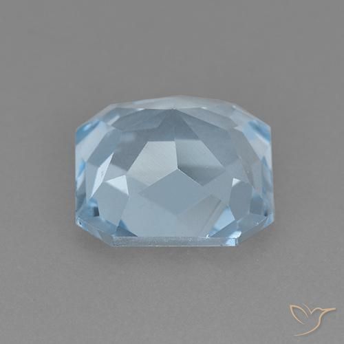 توباز أزرق سماوى طبيعي، ثمانى / قصة زمرد، 2.73 قيراط، VVS