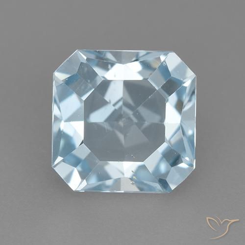 3.09ct طبيعي أزرق سماوى توباز, قص الزمرد, VVS-VS