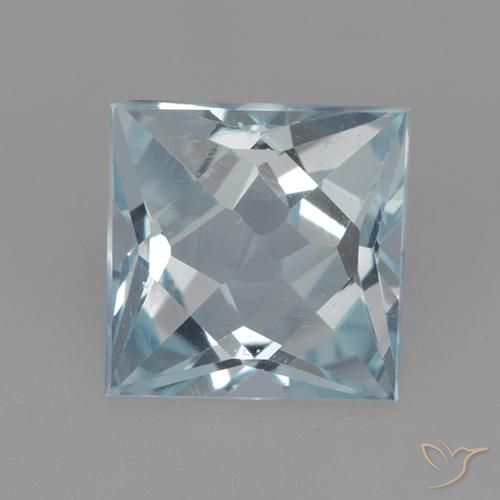 2.01ct طبيعي أزرق سماوى توباز, مربع, VVS-VS