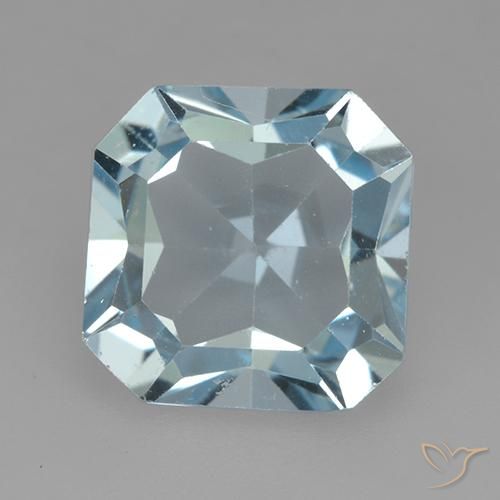 4.18ct طبيعي أزرق سماوى توباز, قص الزمرد, VVS-VS